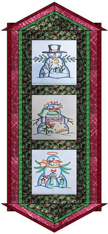 Quilt Kit Table Runner/Country Christmas/Ready2Sew/w Finished Embroidery Blocks