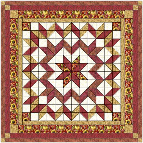 Quilt Kit Galaxy Star Autumn Beautiful!/Pre-cut Fabrics Ready To Sew!