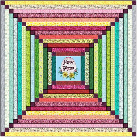 Quilt Kit Happy Easter/Precut Ready to Sew/Easy Strip/Beginner/Embroidery