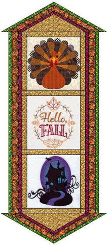 Quilt Kit Table Runner/Hello Fall/Ready2Sew/Applique and Embroidery Blocks
