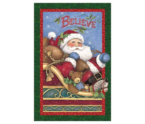 Quilt Kit I Believe Santa Panel by Springs Creative 26" X 42"/Cotton/w Backing