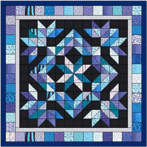 Quilt Kit Midnight Reflection Beautiful Fabrics by Benartex/Pre Cut & Ready to Sew!!