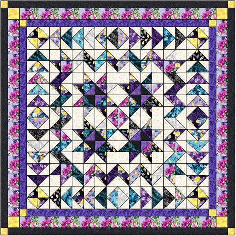 Pre-Cut Quilt Kit/ Moonlight Serenade/ Beautiful Kanvas Studio by Benartex Fabrics/Full Size/Ready to Sew/ Brand New Quilt Kit!!