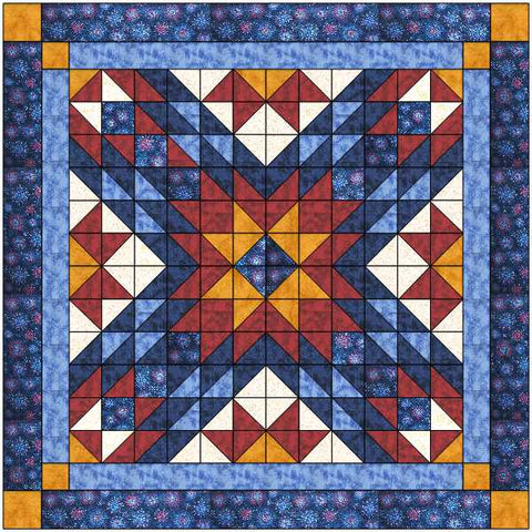  Material Maven Quilt Kit Uturns/Carribean Sunset/Precut Ready  to Sew : Arts, Crafts & Sewing