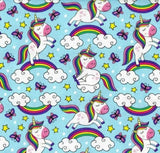 Quilt Kit Carpenter Wheel Unicorn Dance! Pre-cut Fabric, Ready to Sew!