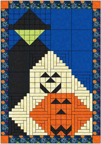 Quilt Kit/Halloween Trick or Treat /Pre-cut Fabric Ready To Sew