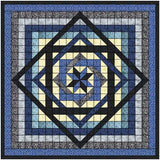 Easy Quilt Kit Tumbling Star/Blue and Blacks/Precut/Ready to Sew!!