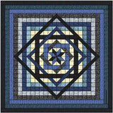 Easy Quilt Kit Tumbling Star Queen/Blue and Blacks/Precut/Ready to Sew!!