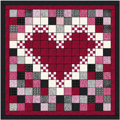 Quilt Kit Valentine Heart 2 Heart Quilt Kit/Precut Ready to Sew