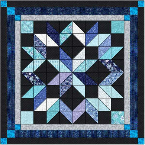 Quilt Kit Beautiful Winter Jewels Carpenter Star Queen Benartex Fabrics/Pre Cut & Ready to Sew!!